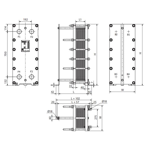 FDA Standard Sondex Gasketed S19 S19A PHE Gasket Plate For Food Industry