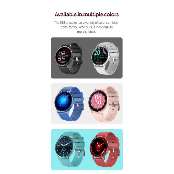 Waterproof IP67 Round Smart Watch With Multiple Messages Push