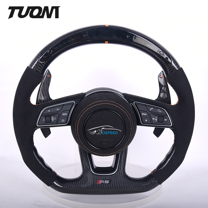 RS3 S3 A3 A4 RS4 Audi Carbon Fiber Steering Wheel With LED Design