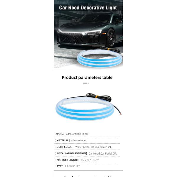 2pcs 12V Flexible Waterproof Car Headlight LED Tube Strip Turn Signal Brake Flow Guide Lights DRL