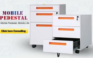 Wholesale 2 drawer steel mobile pedestal,SPCC metal roll mill0.5-1.2 mm thickness, 5 caster from china suppliers