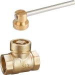 1201 Female x Female Shut-off Brass Valve with Chromed Brass Ball Sizes DN20