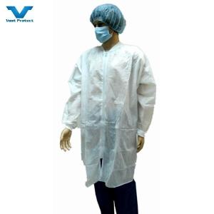 Wholesale Elastic Wrist Unisex Waterproof Microporous Nonwoven Laboratory Coat For Doctor Nurse Wear from china suppliers