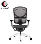 Mid Back Ergonomic Staff Office Chair 65mm Black PU Mesh Manager