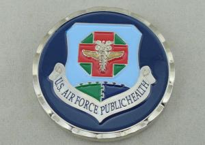 Wholesale US Air Force Public Health Personalized Coins , Zinc Alloy Die Casting in Size 1 3/4 Inch And Nickel Plating from china suppliers