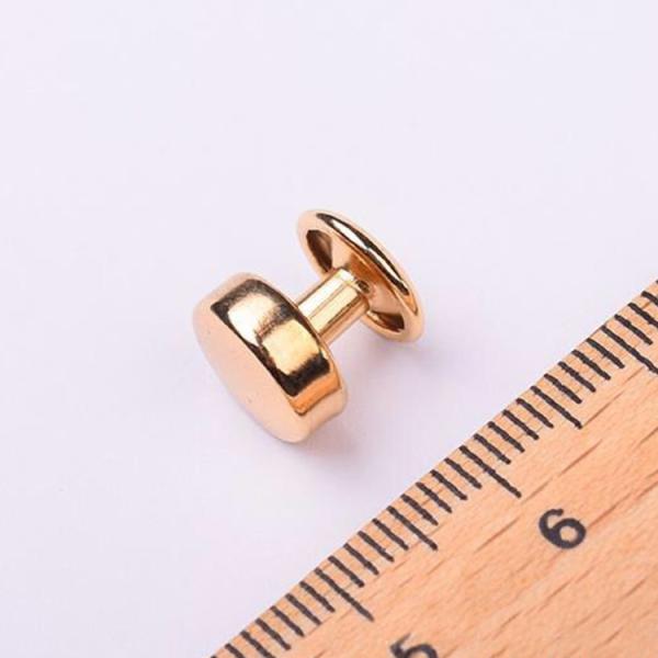 Brass Plane Double Side Stud Rivet For Leather Craft Wallet Belt Bag Shoe Pet Collar Accessories