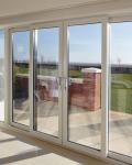 Balcony Sliding Glass Patio Doors Hurricane Proof Impact Aluminum Metal Frame