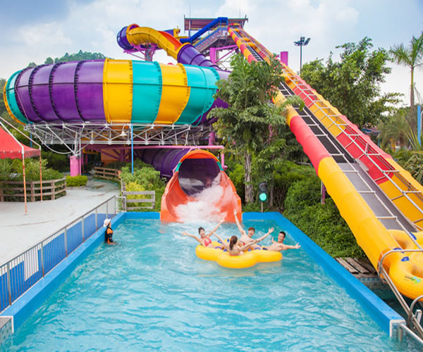 Fiberglass Amusement Park Rides Super Behemoth Bowl Water Slide Customized