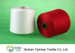 Bright Red / White 100 Polyester Yarn Sewing Thread , Polyester Core Spun Yarn