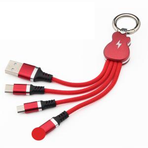 Wholesale Sync 3 In 1 Keychain Cable For Samsung 2.4 A USB Cable IOS Android from china suppliers