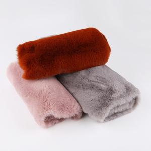 Wholesale Tricot Knitted Polyester Imitation Rabbit Hair Fabric for Winter Garment Scarf and Coat from china suppliers