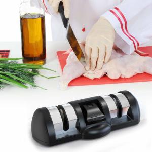 Wholesale Universal Black Manual Professional Knife Sharpener Stainless Steel With Suction Pad from china suppliers