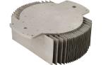 Pressed Aluminum Fins Heatsink Extrusion Profiles , 6063 T5 Clear Anodized Heat