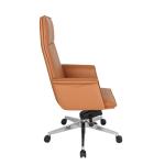 Orange Ergonomic Computer Chair High Density Leather Memory Foam Office Chair
