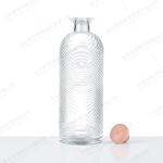 Glass Bottle For Whisky Vodka Unique Shaped 500ml 700ml Capacity