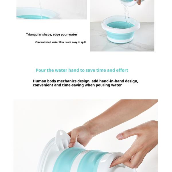 Convenient Foldable Plastic Bucket Multi-functional for Home and Outdoor Applications