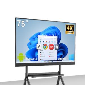 Wholesale Qtenboard 65 75 86 4k Interactive Smart Board 4gb Ram 32gb Rom Android 11 Electronic Whiteboard from china suppliers