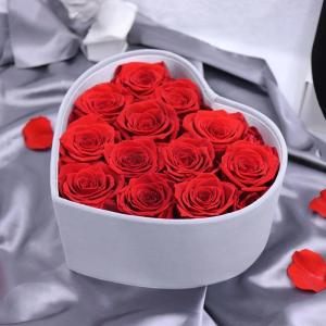 Wholesale Wholesale Price Velvet Flower Boxes Preserved Roses Heartshape Box Flower from china suppliers