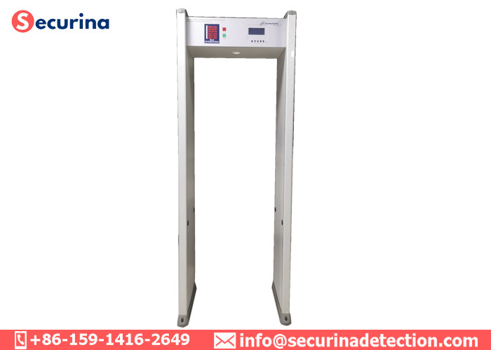 4inch LCD Screen Metal Walk Through Security Detector 6 Zones 200 Sensitivity Level