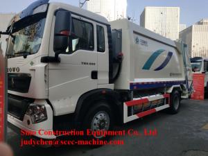 Wholesale Sinotruk Howo 4x2 Rubbish Truck 12m3 Hydraulic Lifting 290hp 2m3 Filler Capacity from china suppliers
