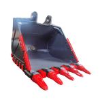Excavator Heavy Duty Mining Rock Bucket PC 700 2.4 m3 Excavator Bucket For Q355