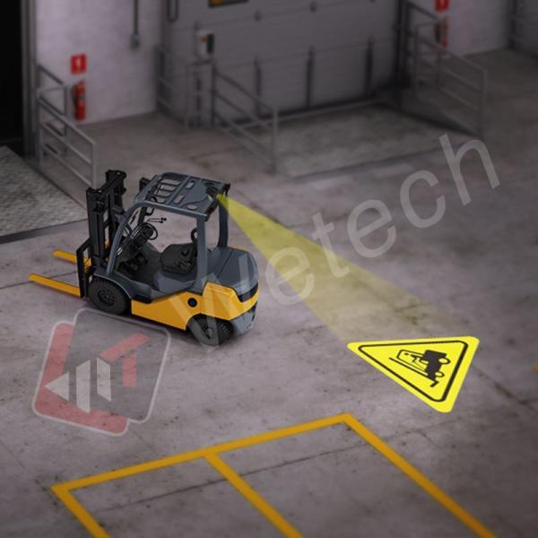 Customized IP67 Gobo Projector Light For Forklift Warning Power Supply Voltage