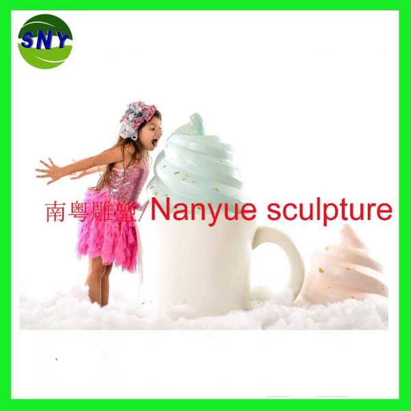customize size fiberglass icecream as decoration statue in plaza hall or