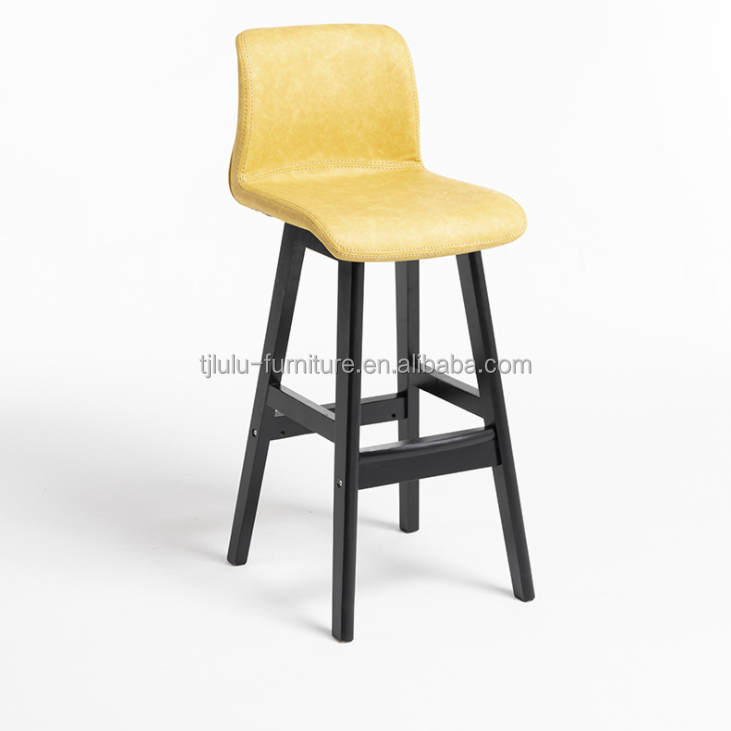 Exquisite Workmanship Kitchen Bar Chairs with High Chairs Bar Stool and Customized Design in Black Color