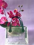 Fashion Plastic Clear PVC Tote Bag , Frosted Heat Seal PVC Zipper Bag With