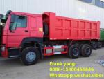 2 Axle Used Dump Trucks , 375 Hp Diesel Dump Truck With New Battery