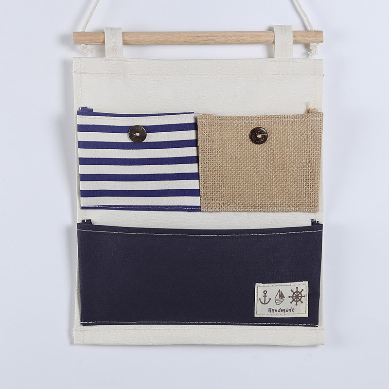 Puting hanging storage bag pockets organizer door wall chest holder customized green red dot