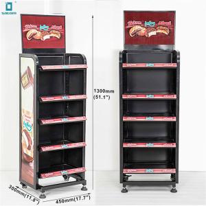 Wholesale Supermarket shelf display rack for grocery bakery and snacks potatp chip snack food display rack from china suppliers
