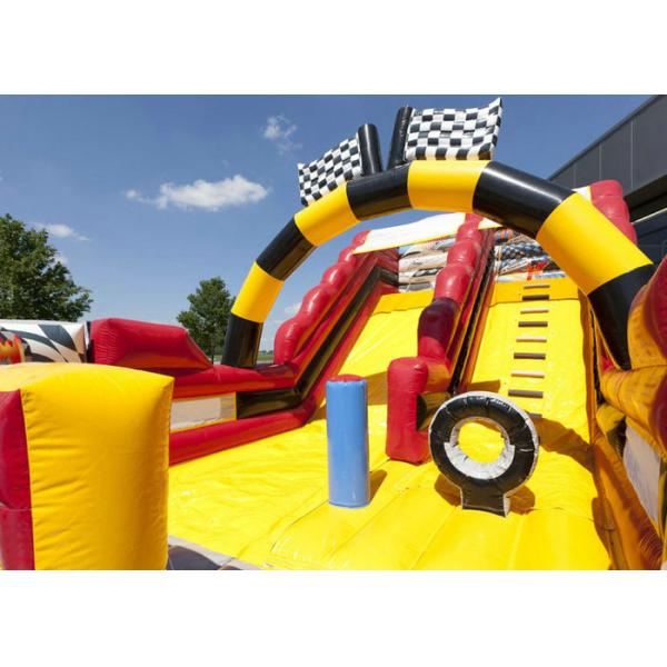 Race Car Theme Large Inflatable Slide For Kids And Adult With Obstacle Part