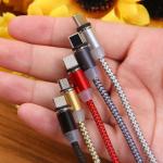 1000mm Magnetic 3 In 1 Charging Cable