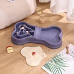 Bone-Shaped Slow Feeder Dog Bowl | Anti-Slip Pet Puzzle Bowl for Healthy Eating