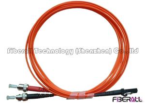 Wholesale Dual Core MTRJ To ST Fiber Optic Jumper Cables With Multimode Orange Optical Cable from china suppliers
