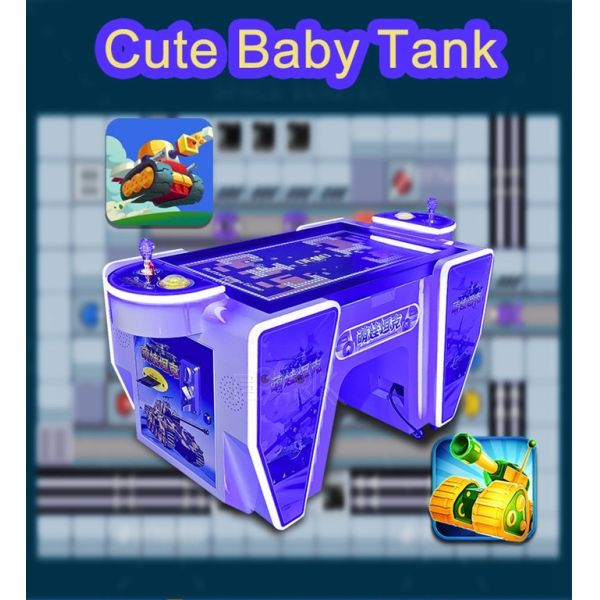 Cute Baby Tank Coin Operated Amusement Game Machines for 2 Players