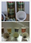 Tea cup filling and sealing machine .Easy and fashion drink