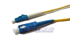 Wholesale SC to LC Fiber Optical Patch Cord , Singlemode 8.3 / 125 um Zipcord Cable from china suppliers