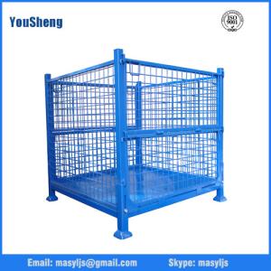 Wholesale Foldable galvanized metal security metal steel pallet mesh box from china suppliers