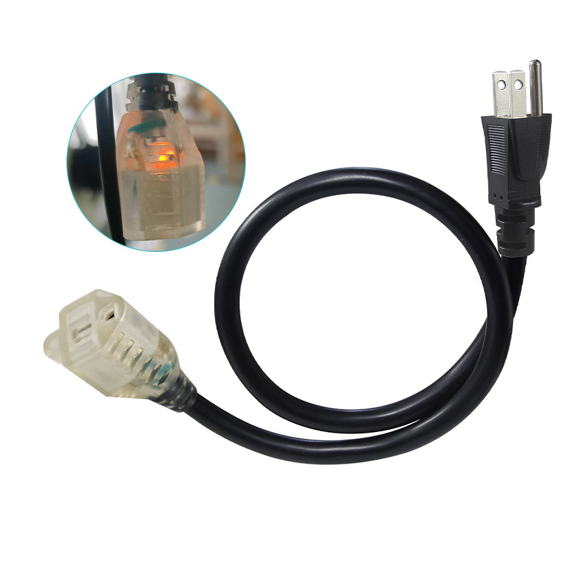 Heavy Duty 18AWG 1.2M Power Extension Cord, 3 Prong Plug to Socket Outlet for Home Appliances/Workshop