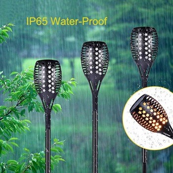 Waterproof Dancing Solar Flame Torch Light / Outdoor Garden Path Solar LED Flame Lamp