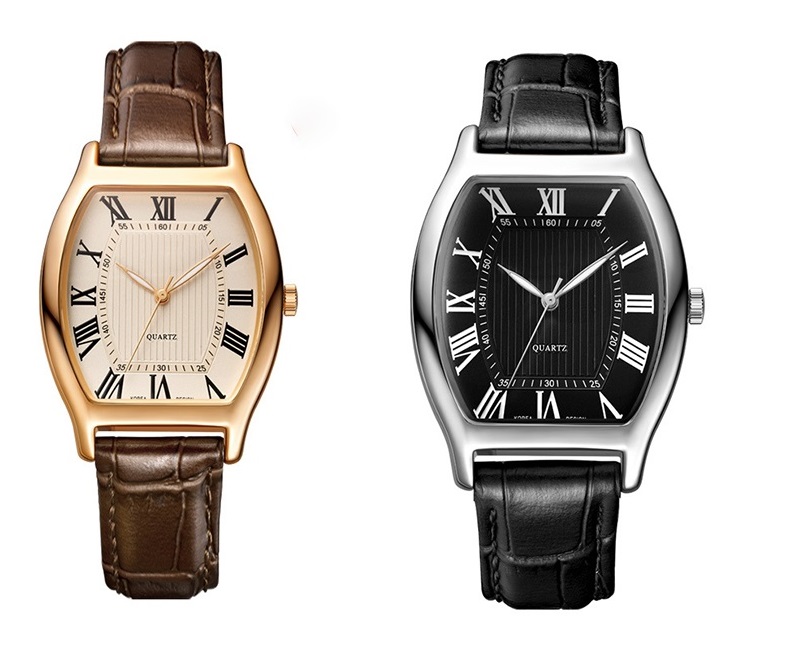 Waterproof 3ATM Romantic Couple Leather 22cm Couple Wrist Watch For Lovers
