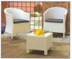 Outdoor Rattan Sofa Coffee Set , Hand-Woven Garden Sofa Chair Set