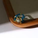 Faceted Apatite Crystal Bead Ring Gems Bracelet for Detoxification and Emotional