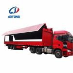 Juyuan Trailer 3 Axles Swing Open Type Cargo Box Van Semi Trailer Wing Dry Van