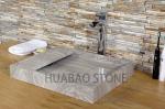 White Marble Bathroom Vanity With Vessel Sink Elegant Sleek Save Floor Space