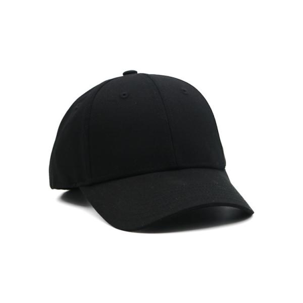Black Flat Embroidery Baseball Caps Metal Self Fabric Buckle Hats