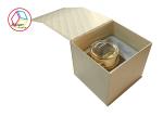 Matte Varnish Cosmetic Gift Box Membrane Surface With PVC Insert