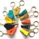 Creative Metal 3d Excavator Bucket Tooth Model Keychain Perfect for Construction